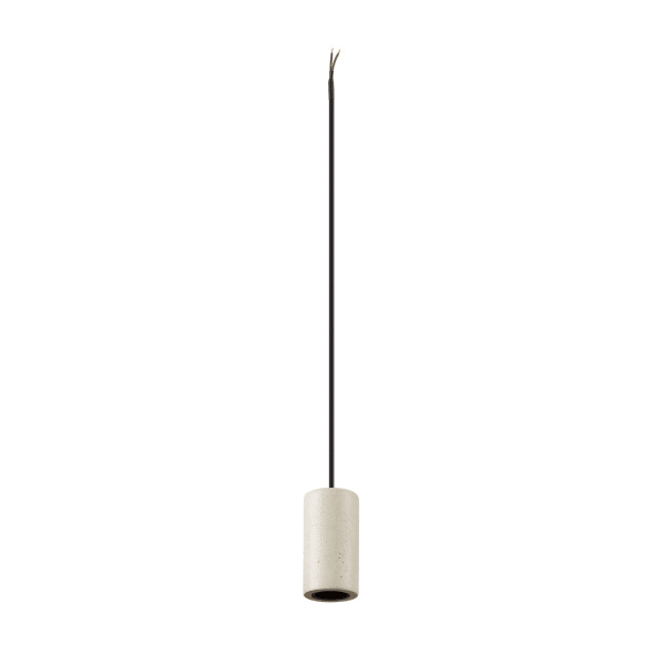 SLV - FITU PD, E27, stone, Pendelleuchte, Pendel: 500cm, offenes Kabelende, 1 x max. 15W, beige