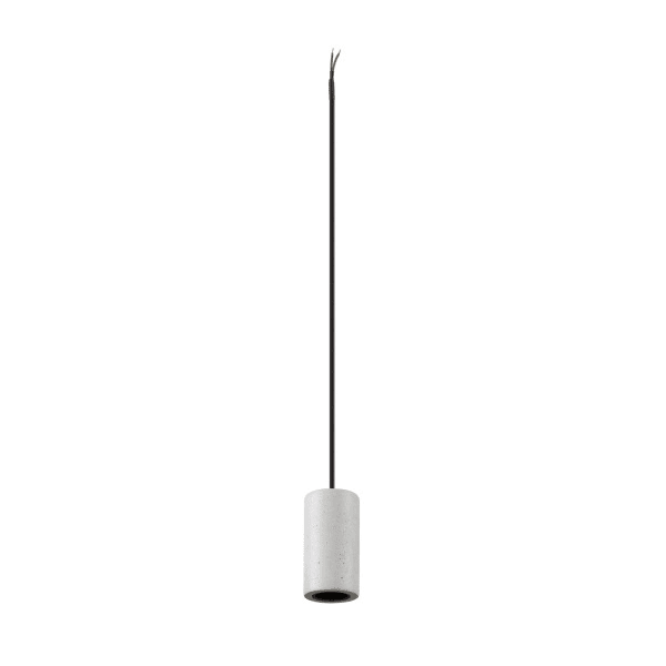 SLV - FITU PD, E27, stone, Pendelleuchte, Pendel: 500cm, offenes Kabelende, 1 x max. 15W, grau