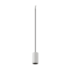 SLV - FITU PD, E27, stone, Pendelleuchte, Pendel: 500cm, offenes Kabelende, 1 x max. 15W, grau