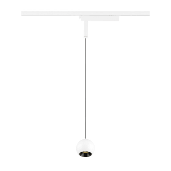 SLV - LIGHT EYE 2.0, 1~ Pendelleuchte, Pendellänge 200 cm, 3000K, 30°,, weiß/schwarz