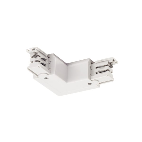 SLV - S-TRACK L-Verbinder, verstellbar, mit Einspeisemöglichkeit, PHASE, weiß
