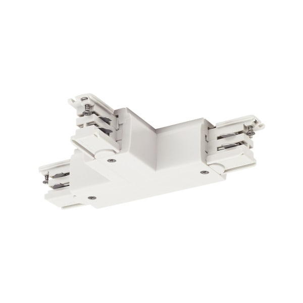 SLV - S-TRACK T-Verbinder, verstellbar, links, mit Einspeisemöglichkeit, PHASE, weiß