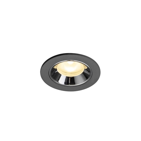 SLV - NUMINOS® XS, Deckeneinbauleuchte schwarz/chrom 3000 K 55°