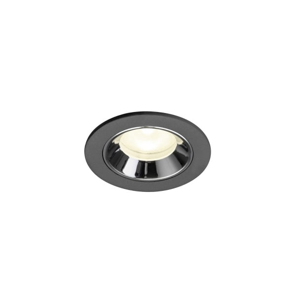 SLV - NUMINOS® XS, Deckeneinbauleuchte schwarz/chrom 4000 K 55°