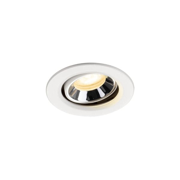 SLV - NUMINOS® MOVE XS, Deckeneinbauleuchte weiß/chrom 3000 K 55°