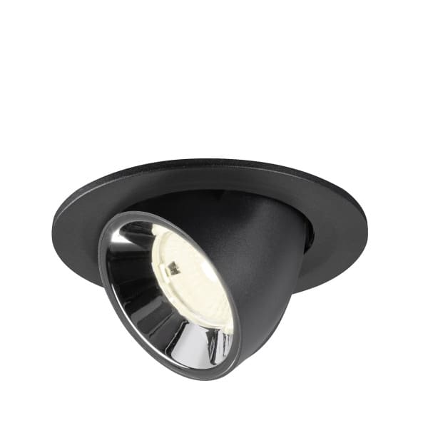 SLV - NUMINOS® GIMBLE S, Deckeneinbauleuchte schwarz/chrom 4000 K 55°