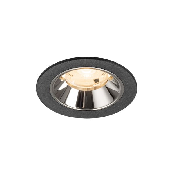 SLV - NUMINOS® S, Deckeneinbauleuchte schwarz/chrom 2700 K 20°