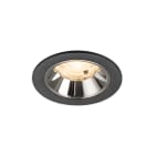 SLV - NUMINOS® S, Deckeneinbauleuchte schwarz/chrom 2700 K 20°
