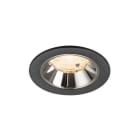 SLV - NUMINOS® S, Deckeneinbauleuchte schwarz/chrom 2700 K 55°