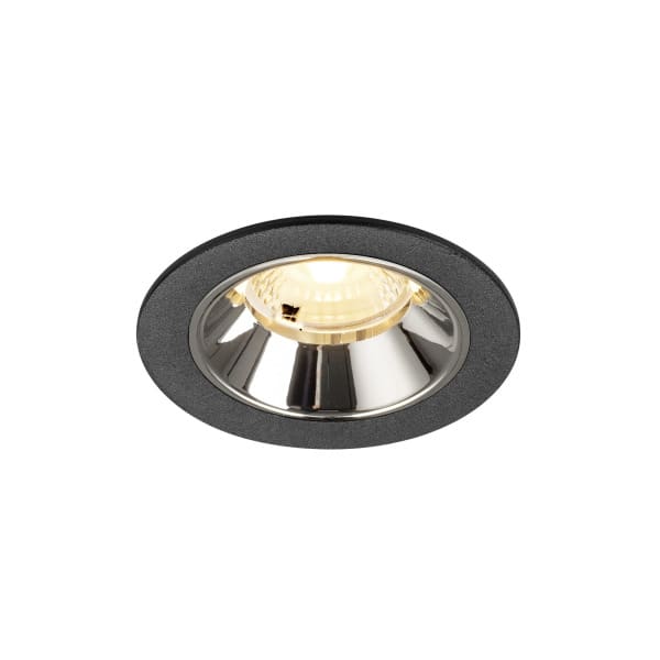 SLV - NUMINOS® S, Deckeneinbauleuchte schwarz/chrom 3000 K 40°