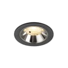 SLV - NUMINOS® S, Deckeneinbauleuchte schwarz/chrom 3000 K 40°
