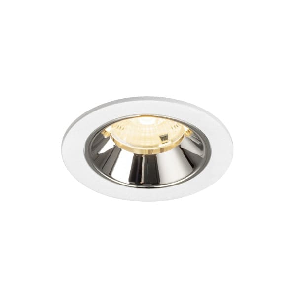 SLV - NUMINOS® S, Deckeneinbauleuchte weiß/chrom 3000 K 55°