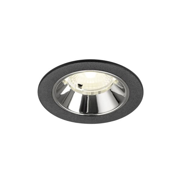 SLV - NUMINOS® S, Deckeneinbauleuchte schwarz/chrom 4000 K 40°