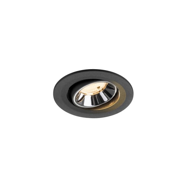 SLV - NUMINOS® MOVE S, Deckeneinbauleuchte schwarz/chrom 2700 K 55°