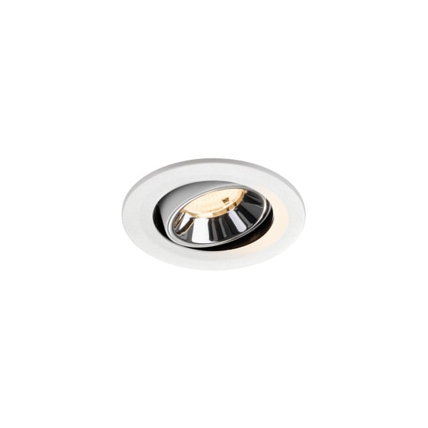 SLV - NUMINOS® MOVE S, Deckeneinbauleuchte weiß/chrom 2700 K 55°