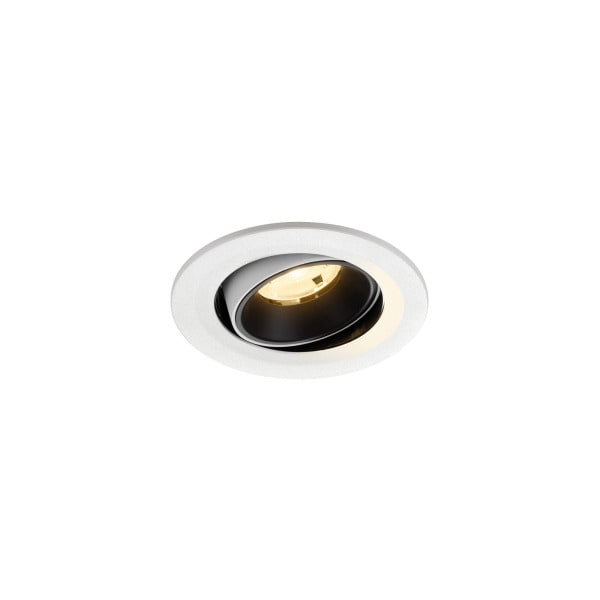 SLV - NUMINOS® MOVE S, Deckeneinbauleuchte weiß/schwarz 3000 K 20°