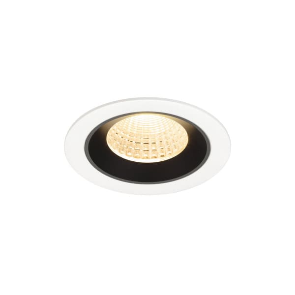 SLV - NUMINOS® M, Deckeneinbauleuchte weiß/schwarz 2700 K 55°
