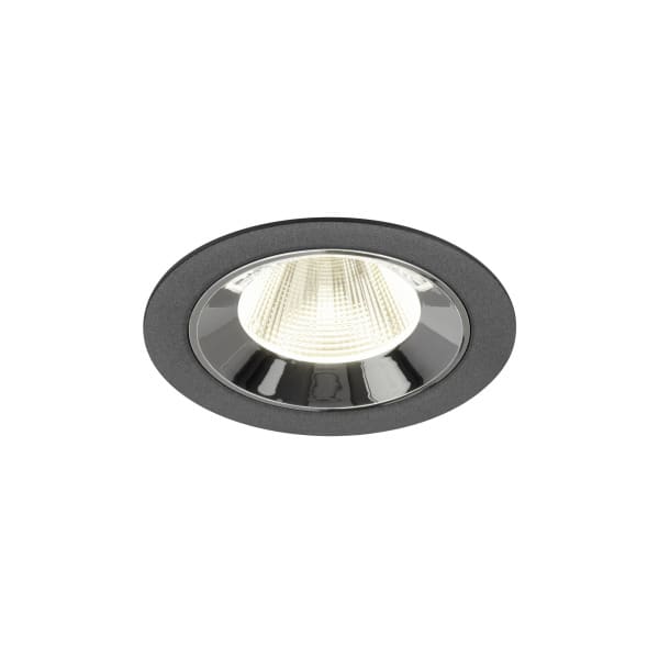 SLV - NUMINOS® M, Deckeneinbauleuchte schwarz/chrom 4000 K 20°