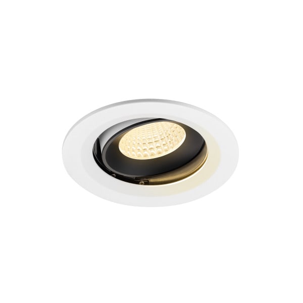 SLV - NUMINOS® MOVE M, Deckeneinbauleuchte weiß/schwarz 3000 K 55°