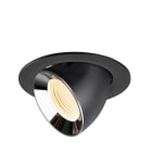 SLV - NUMINOS® GIMBLE L, Deckeneinbauleuchte schwarz/chrom 2700 K 55°