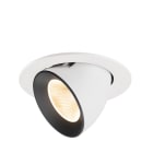 SLV - NUMINOS® GIMBLE L, Deckeneinbauleuchte weiß/schwarz 2700 K 20°