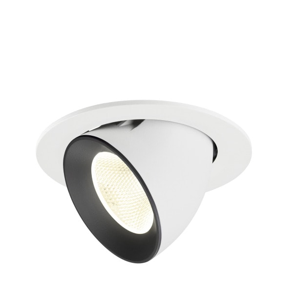 SLV - NUMINOS® GIMBLE L, Deckeneinbauleuchte weiß/schwarz 4000 K 20°