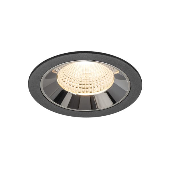 SLV - NUMINOS® L, Deckeneinbauleuchte schwarz/chrom 2700 K 55°