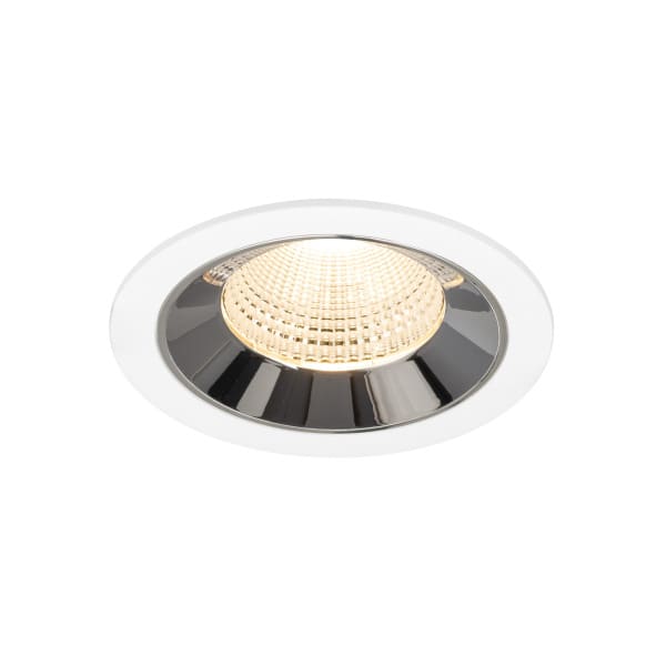SLV - NUMINOS® L, Deckeneinbauleuchte weiß/chrom 2700 K 55°