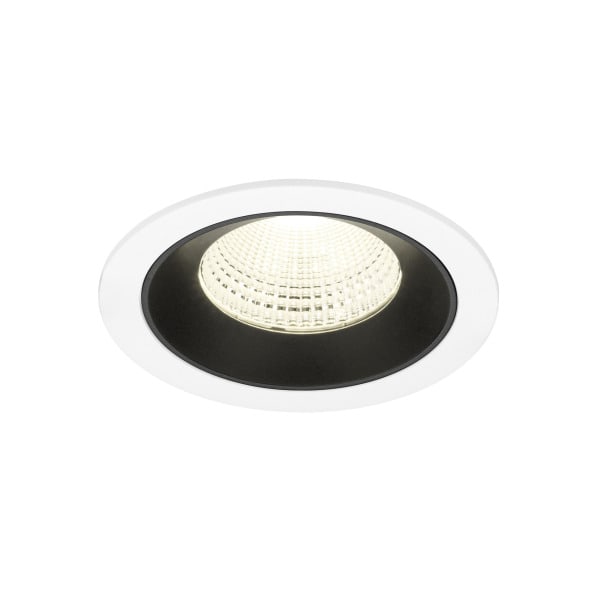 SLV - NUMINOS® L, Deckeneinbauleuchte weiß/schwarz 4000 K 55°