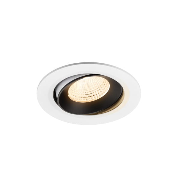 SLV - NUMINOS® MOVE L, Deckeneinbauleuchte weiß/schwarz 2700 K 55°