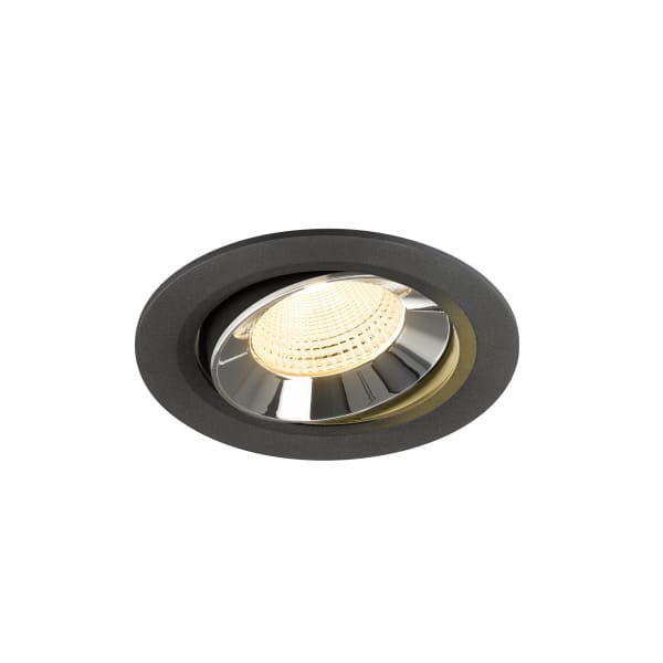 SLV - NUMINOS® MOVE L, Deckeneinbauleuchte schwarz/chrom 3000 K 55°