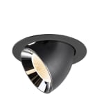 SLV - NUMINOS® GIMBLE XL, Deckeneinbauleuchte schwarz/chrom 2700 K 20°