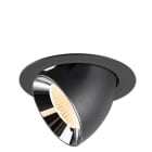 SLV - NUMINOS® GIMBLE XL, Deckeneinbauleuchte schwarz/chrom 2700 K 40°