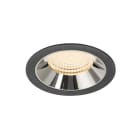 SLV - NUMINOS® XL, Deckeneinbauleuchte schwarz/chrom 2700 K 55°