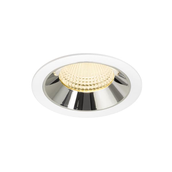 SLV - NUMINOS® XL, Deckeneinbauleuchte weiß/chrom 3000 K 55°