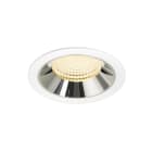SLV - NUMINOS® XL, Deckeneinbauleuchte weiß/chrom 3000 K 55°