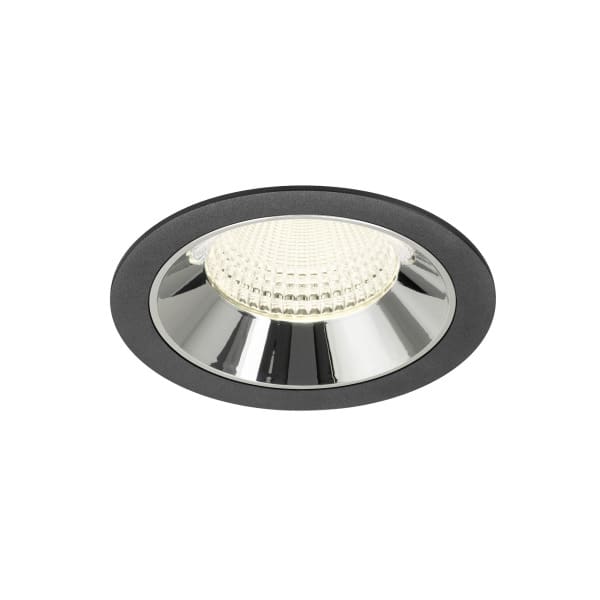 SLV - NUMINOS® XL, Deckeneinbauleuchte schwarz/chrom 4000 K 55°