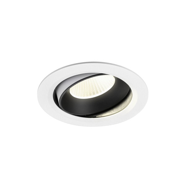 SLV - NUMINOS® MOVE XL, Deckeneinbauleuchte weiß/schwarz 4000 K 40°