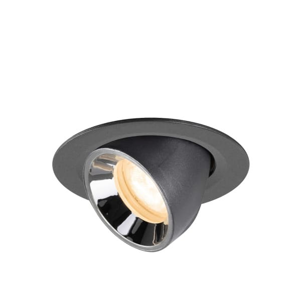 SLV - NUMINOS® GIMBLE XS, Deckeneinbauleuchte schwarz/chrom 2700 K 55°