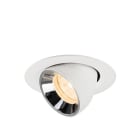 SLV - NUMINOS® GIMBLE XS, Deckeneinbauleuchte weiß/chrom 2700 K 20°