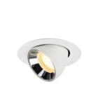 SLV - NUMINOS® GIMBLE XS, Deckeneinbauleuchte weiß/chrom 3000 K 55°