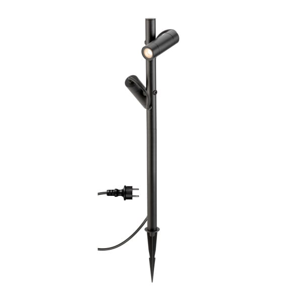SLV - HELIA SLIM Pole, double, LED Outdoor Stehleuchte, IP65, 2200 K, schwarz