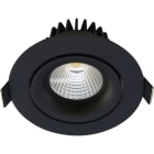 SLV - VELIA, Tilt LED-Einbauleuchte, 230V 10,9W 2700K IP44 matt schwarz/Rund