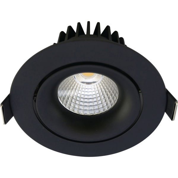 SLV - VELIA, Tilt LED-Einbauleuchte, 230V 10,9W 3000K IP44 matt schwarz/Rund