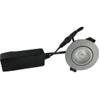 SLV - Low Profile ECO-Leuchte, 230 V, 6 W, 4000 K, IP54, grau/rund