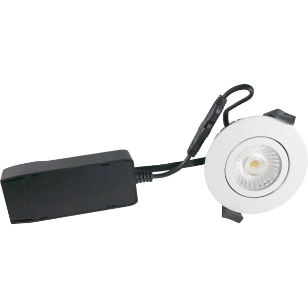 SLV - Low Profile ECO-Leuchte, 230 V, 6 W, 3000 K, IP54, matt weiß/rund