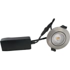 SLV - Low Profile ECO-Leuchte, 230 V, 6 W, 2700 K, IP54, gebürstetes Aluminium/rund