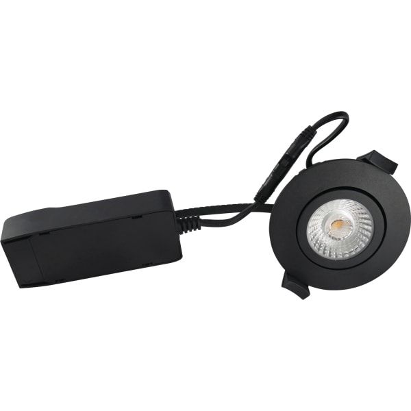 SLV - Low Profile ECO-Leuchte, 230 V, 6 W, 3000 K, IP54, matt schwarz/rund