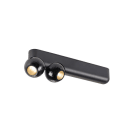 SLV - DYSKO, CW, DOUBLE, PHASE, Wand- und Deckenaufbauleuchte, 2700 K, 13 W, 36°, schwarz