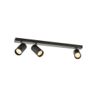 SLV - ENOLA 2.0 M, CL, TRIPPLE, QPAR51, LONG, Deckenaufbauleuchte, 3 x 10 W, schwarz